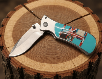 Southwestern Inlaid Pocket Knife
