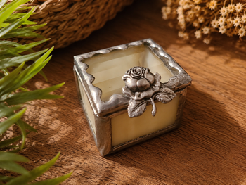 Stained Glass Fairy Ring Box -Rose