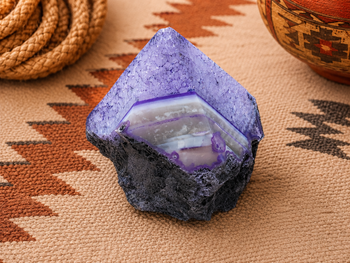 Purple Brazilian Druzy Agate Point