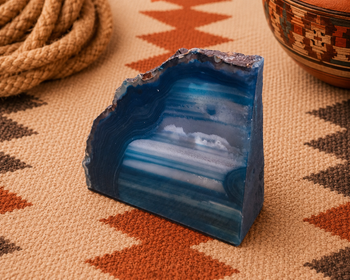 Brazilian Banded Agate -blue