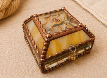 Stained-Glass Heirloom Jewelry Box -Sun