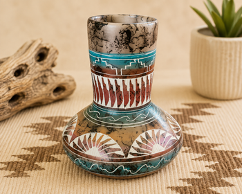 Navajo Horse Hair Chimney Vase