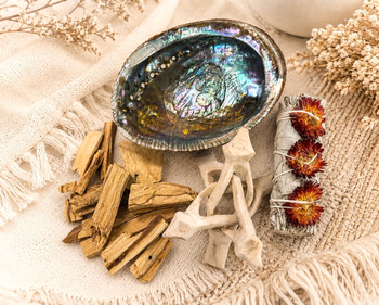 Abalone smudging shell & sage Kit