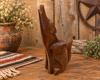 Hand Carved Ironwood Wolf