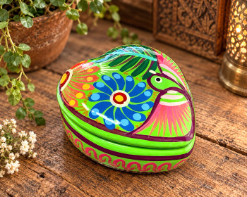 Traditional Hand Painted Clay Box