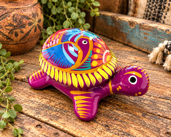 Traditional Hand Painted Clay Box