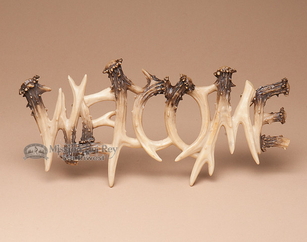 Faux Antler Welcome Sign