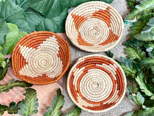 3 Piece Hand Coiled Basket Set