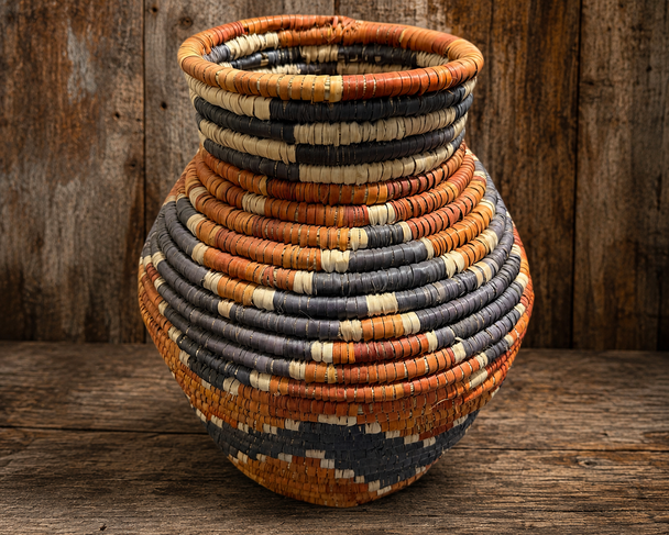 Hand Coiled Cobra Basket