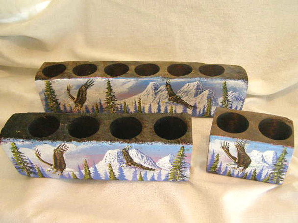 Hand Painted Sugar Mold Candle Set - Flying Eagle