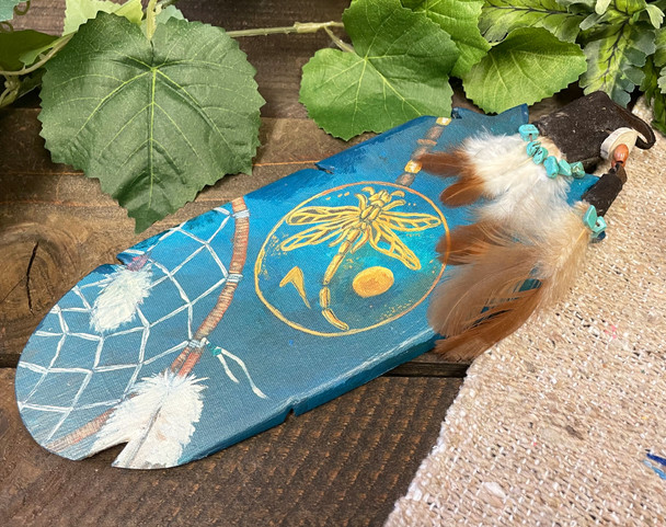 Hand Crafted Kiowa Indian Cedar Feather