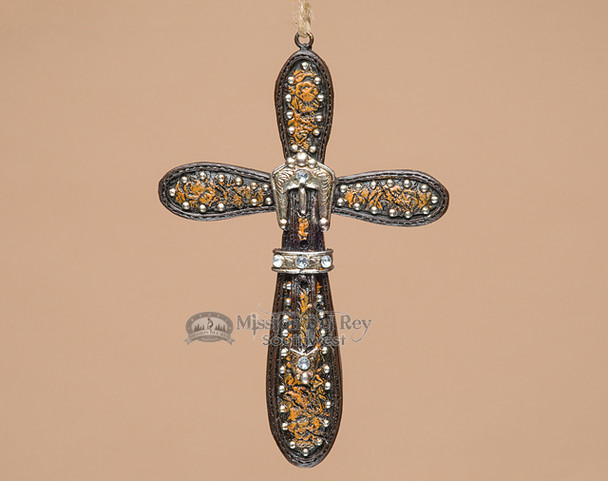 Rustic Western Hanging Cross 6" -Belt Buckle (c45)