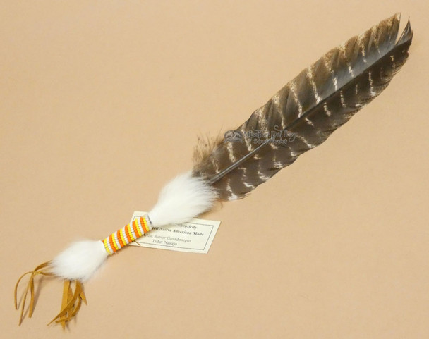 Navajo Beaded Smudging Turkey Feather
