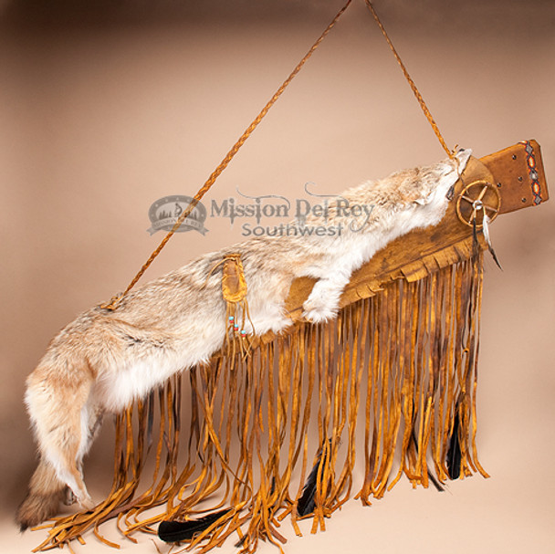 Decorative Antiqued Native American Coyote Pelt Gun Case