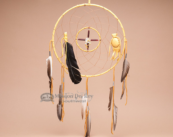 Navajo Dreamcatcher Medicine Wheel Combo - 12" Gold