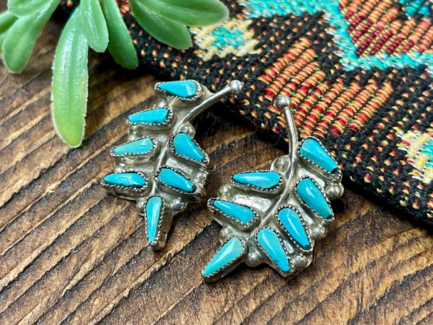 Native American Silver & Turquoise Earrings