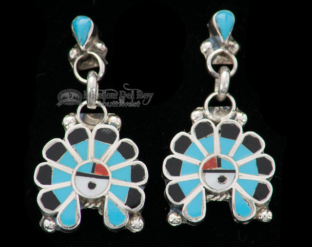 Zuni Native American Silver Earrings