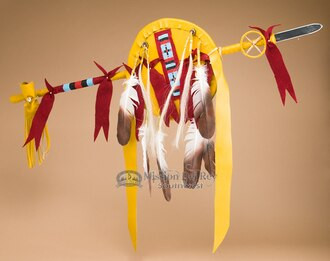 Tigua Indian Shield and Lance