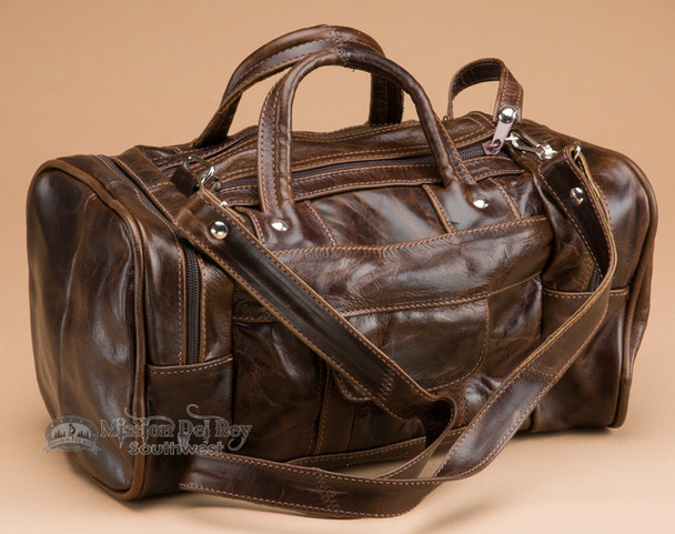 Small Leather Duffle Bag