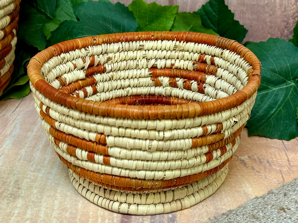 Hand Coiled Palm Basket