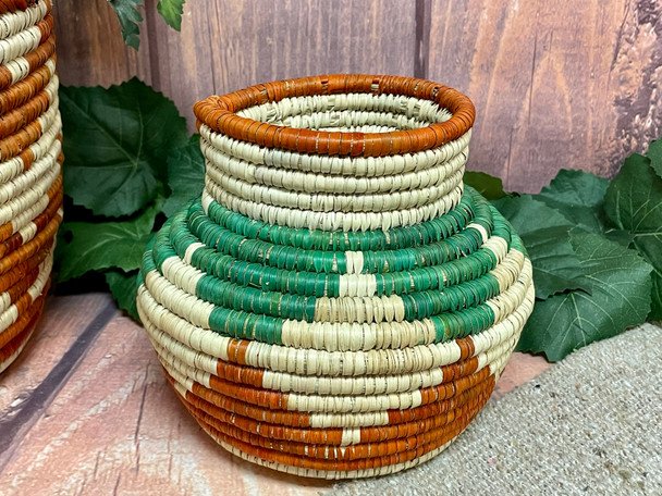 Handwoven Olla Style Palm Basket