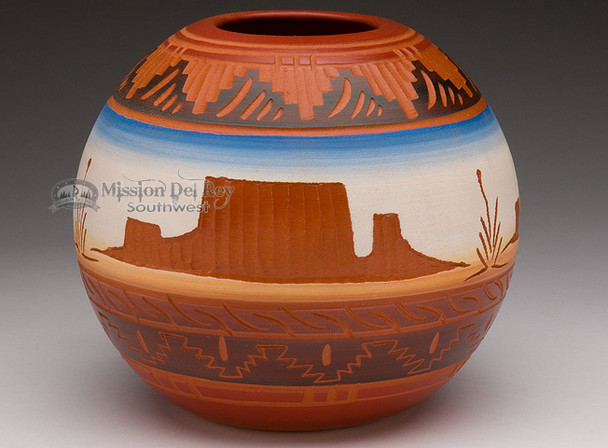 Etched Navajo Pottery - Monuments