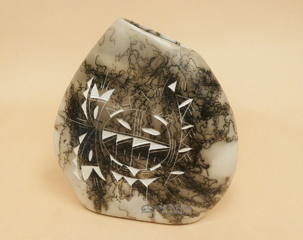 Navajo Horse Hair Pottery Pillow Vase