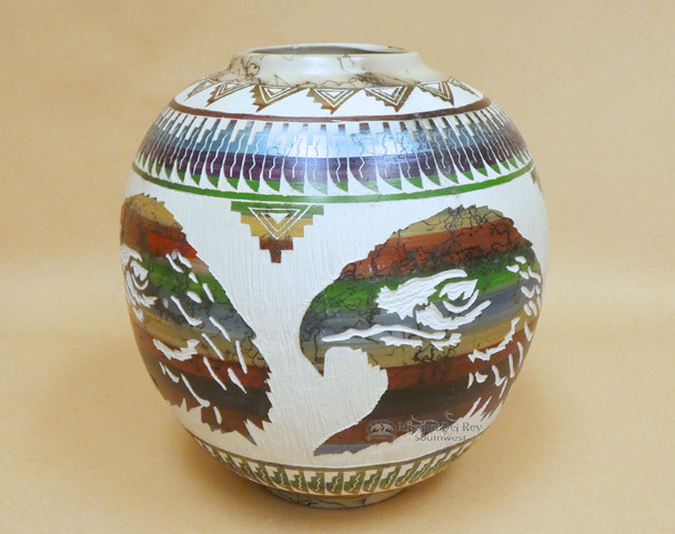 Navajo Indian Pottery Vase -Eagle