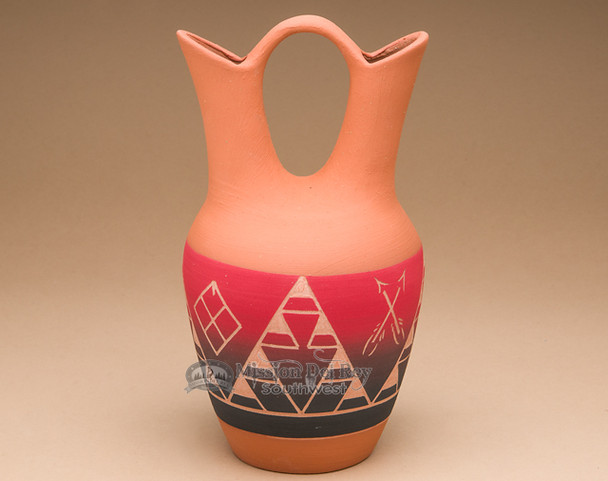 Lakota Red Indian Wedding Vase 9.5" -Sioux (p611)