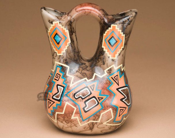 Hand Painted Hopi Horse Hair Wedding Vase