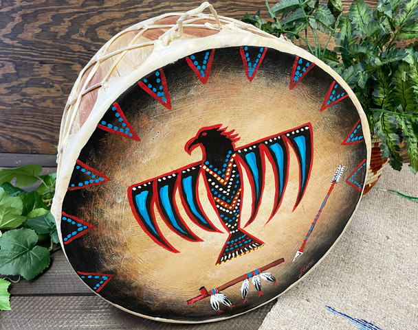 Hand Painted Tarahumara Indian Drum