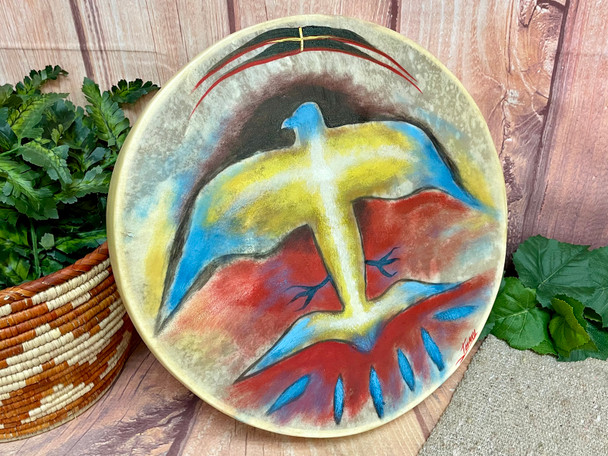 Tarahumara Painted Hand Drum