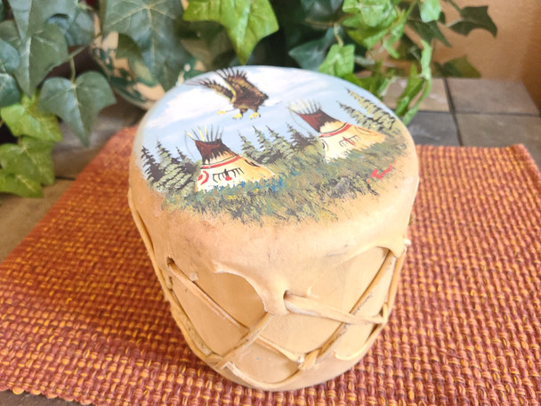 Hand painted Tarahumara Indian Drum