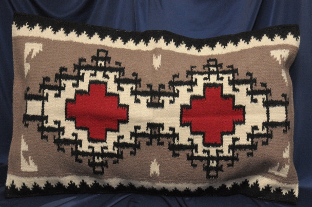 Southwest Wool Pillow Cover 20x32 -Two Grey Hills