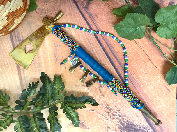 Beaded Creek Indian Tomahawk Pipe