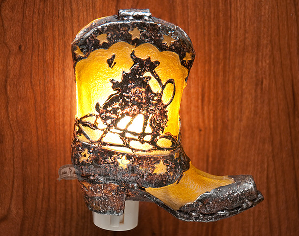 Beautiful western boot night light.