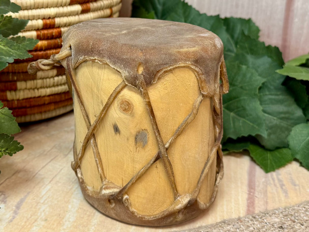Trunk Log Drum w/ Rawhide
