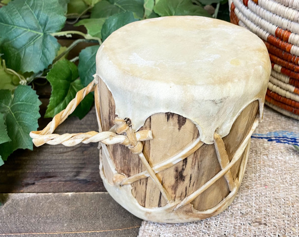 Tree Trunk Rawhide Drum