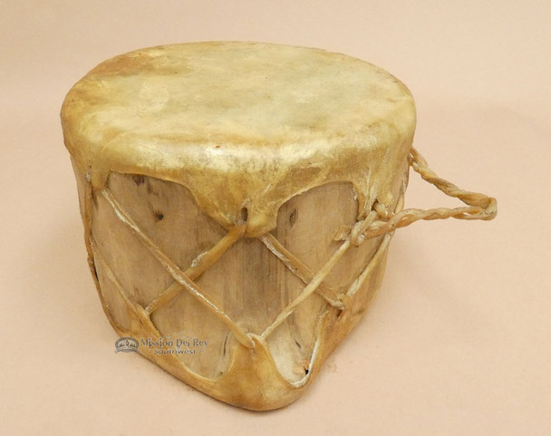 Native Tree Log Drum w/ Natural Rawhide