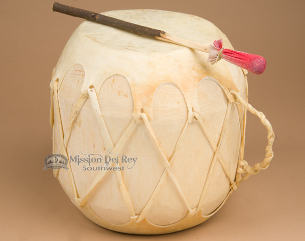 Rawhide hand drum with striker