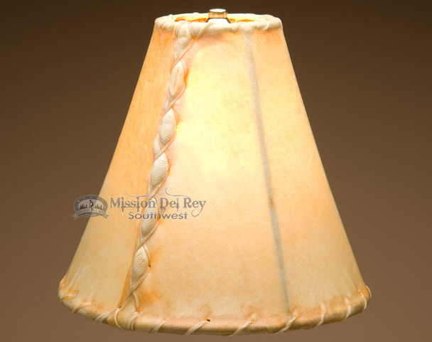 Southwestern rawhide lamp shade - bell size. 10"