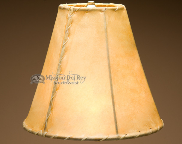 Southwestern rawhide bell lampshade. 12"