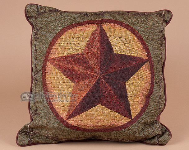 Designer Western Star Accent Pillow 17x17