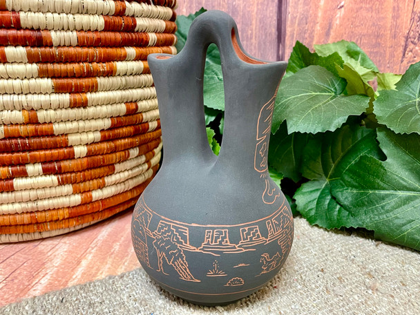 Authentic Etched Navajo Wedding Vase