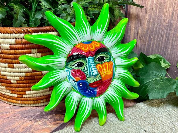 Hand Painted Clay Wall Sun