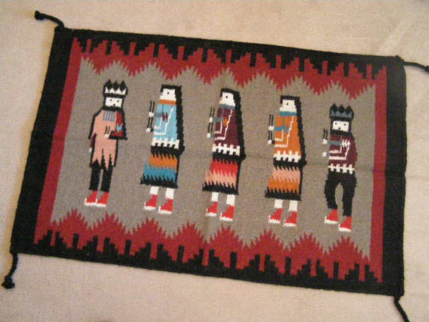 Southwest Wool Tapestry Rug 24x36 -Yei (2436821)