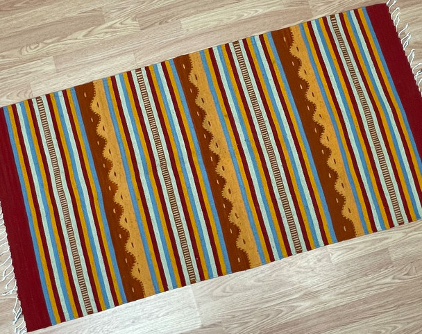 Southwest Zapotec Indian Rug 30x60