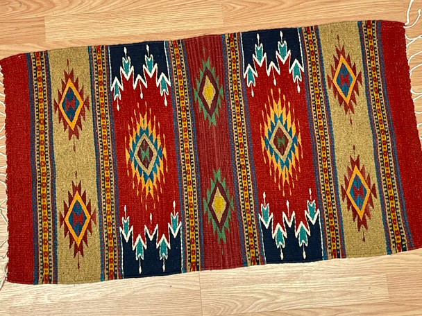Zapotec Woven Wool Rug -23x39