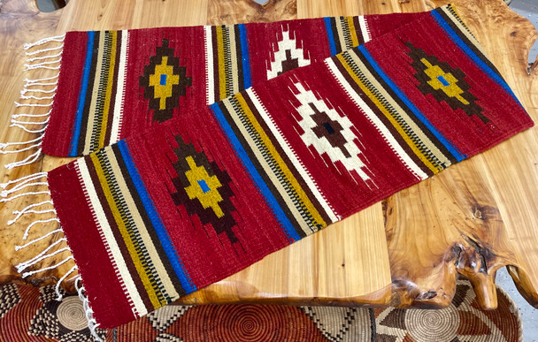 Zapotec Indian Southwest Table Runner 15"x80"