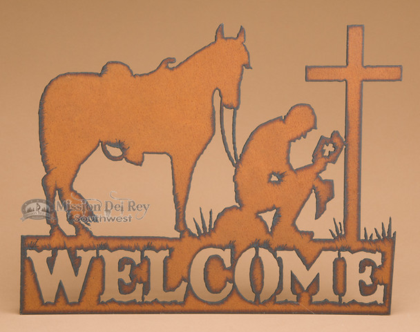 Cowboy Cross Welcome Sign